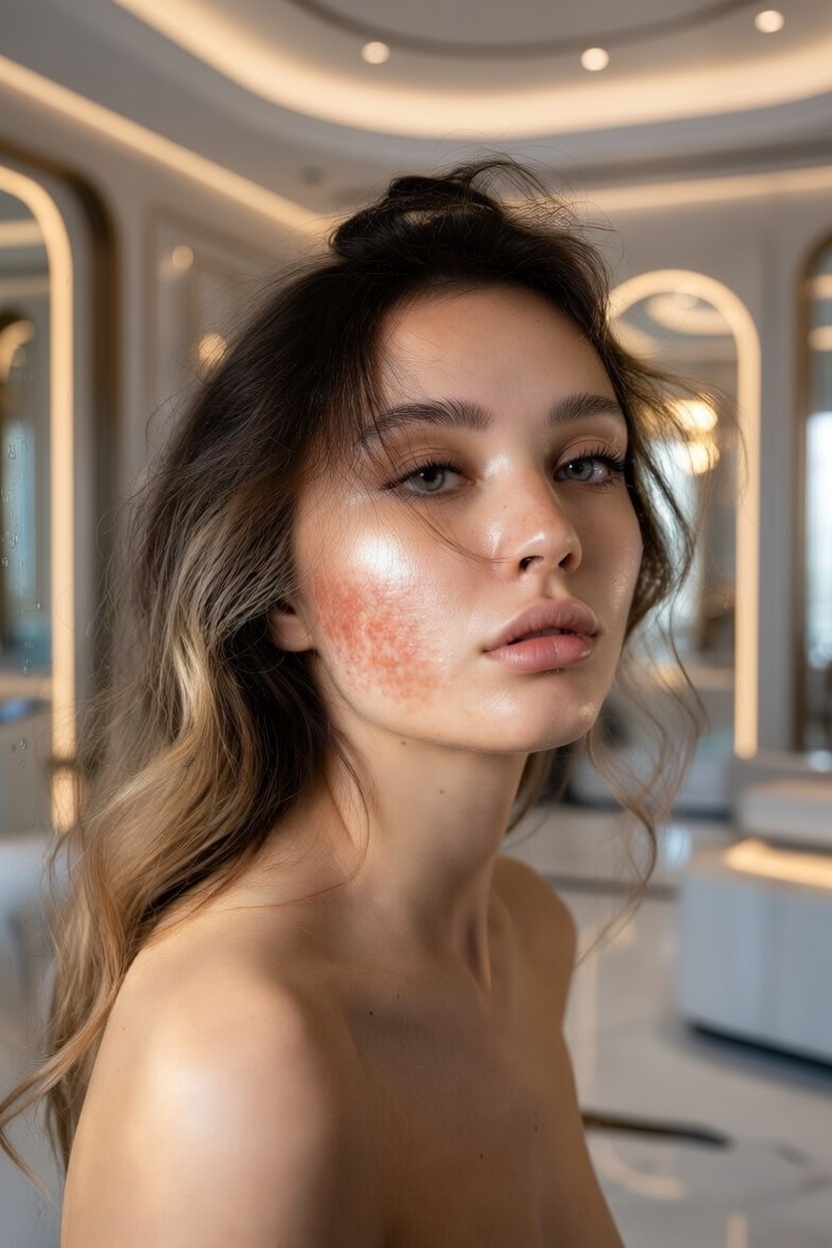 Жінка робить масаж обличчя для догляду за шкірою та підтяжки овалу